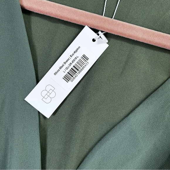 NWT Baltic Born Olivia Maxi Dress Eucalyptus Green Long Sleeve Size Large - Picture 4 of 12